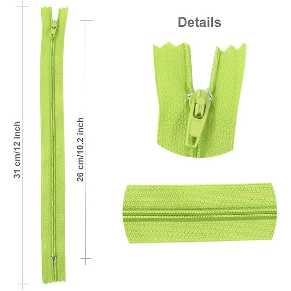 60 st 12 tum nylon spiralblixtlås för skräddare sömnad hantverk crafter's specia (svart)
