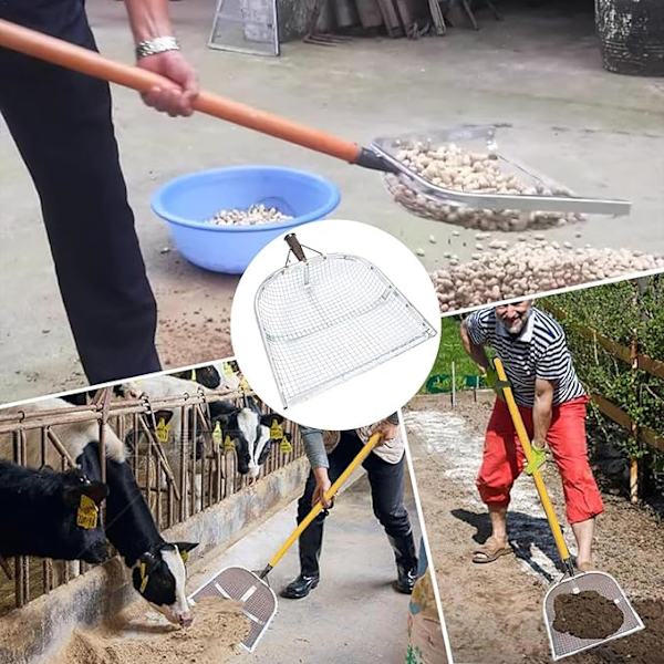 Puutarhanhoitoon vuotava maaperälapio, puutarhasuodattimen seulontakauha, hiekkasiivilä lapio rannalle, viljalapio