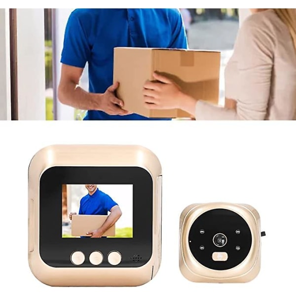 Digital dörröga med 2,4-tums TFT LCD, intelligent dörröga rörelsedetektering infraröd nattvision 135 visning dörrklocka intercom