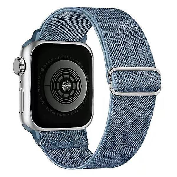 Stretchig klockarmband Kompatibel med Apple Watch Band 45mm 44mm 42mm Bekvämt Justerbart Sportband För Iwatch Serie 7 6 5 4 Se 3 2 1 Kvinnor Män AA004 42mm 44mm 45mm