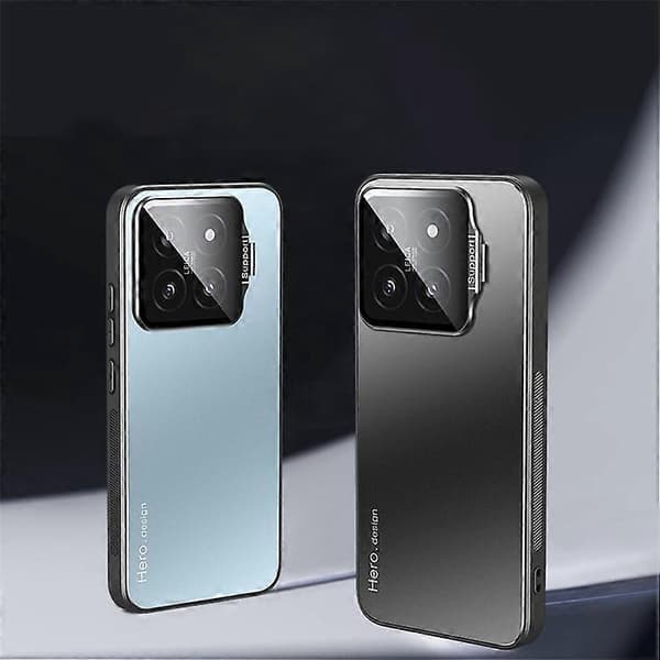 Kompatibelt för Xiaomi 14 Pro Telefonskydd Mobilskal Linsskydd Ställ Silver