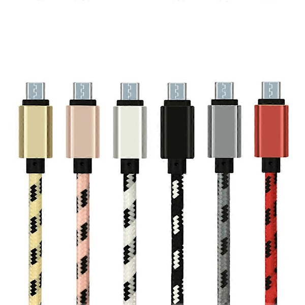 Mobilt datakabel hurtigopladningskabel USB-dataoverførselskabel 1 meter sort 1 sæt