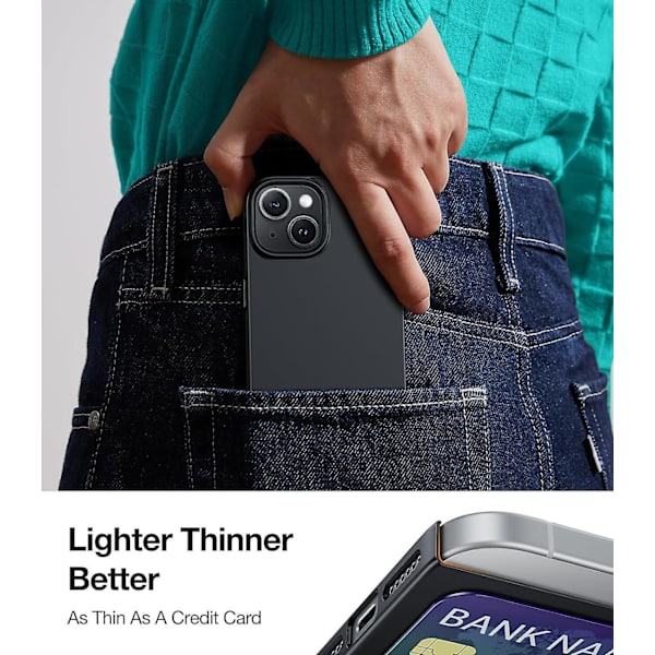 Slim Fit Designad för iPhone 15 Skal, Ultra Tunnt Robust Skyddande Skal red iPhone15