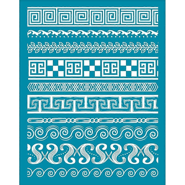 4x5 Tum Lerstenciler Blomstermönster Silke Screentryck för Polymerlera Barock Border Silke Screentryck Stenciler