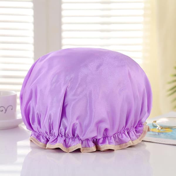 Duschmössa för kvinnor Fodrad duschmössa Maskintvättbar purple