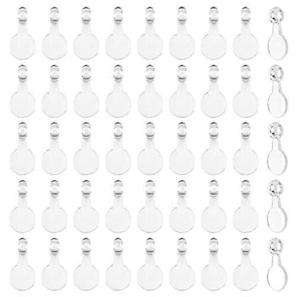 400 st Glue-on Berlocker för Hängande Platta Runda Akryl Transparenta Kabokoner Platta Pad Berlocker Charms för Hantverk Smyckestillverkning