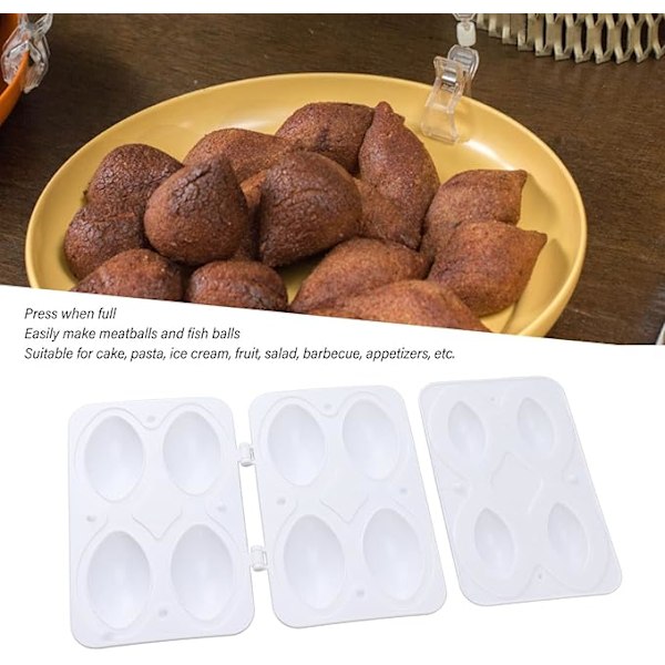 2 stycken Kibbeh Maker 4 rutnät plast köttbollar formar processor manuell hackstekning kibbeh rullar form för friterad