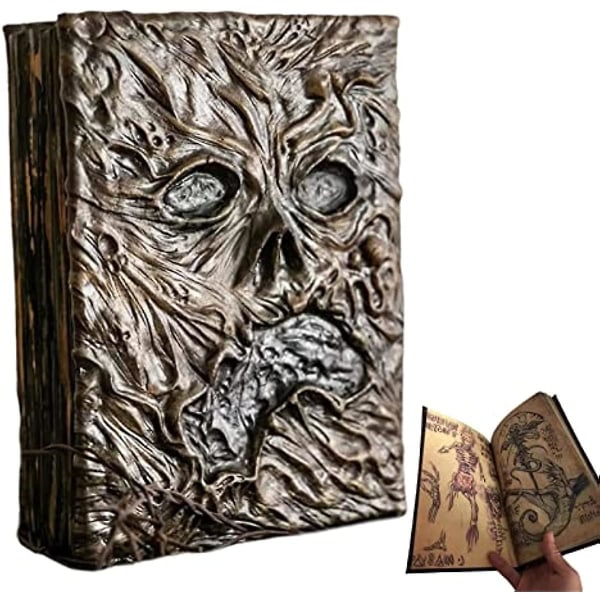 Ulapithi Necronomicon Evil Dead Book Resin Notebook-dekorationer Skräckfilm rekvisita Vuxen skräck målarbok Skräckfilm rekvisita Notebook Halloween Deco