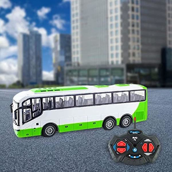 130 Fjärrkontrollbil Realistiska Ljus Radiostyrda Maskinleksaker Elektronisk Lastbil Rc Skolbuss För Barn Pojkar Födelsedagspresenter   Grön Red