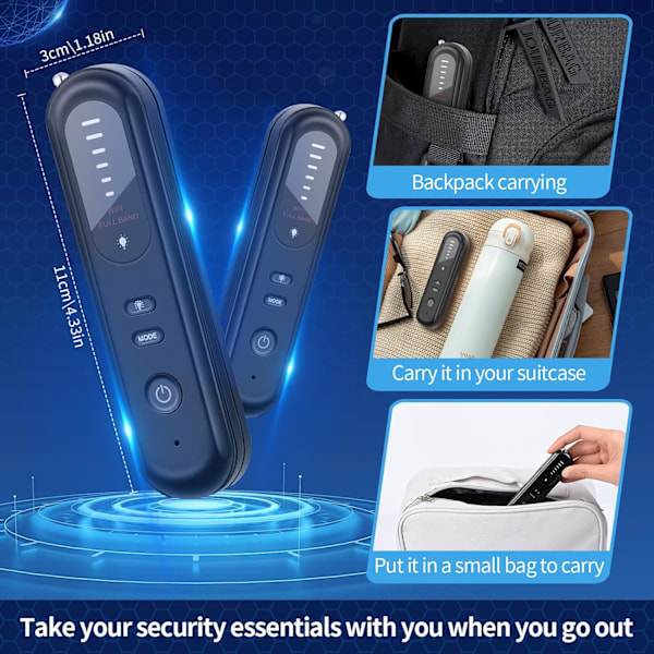 Comius Sharp WansDetector RF Trådlös, Wansfinder Anti Spion, Anti-Inspelningsdetektorer, Dold Kameradetektor för GSM Tracker GPS-lokalisator