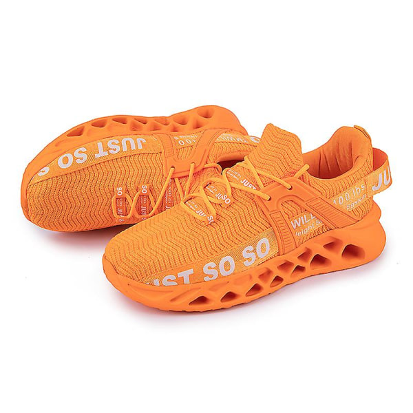 Män Kvinnor Sneakers Andas Löparskor Mode Sport Skor 3D003 Orange EU 46