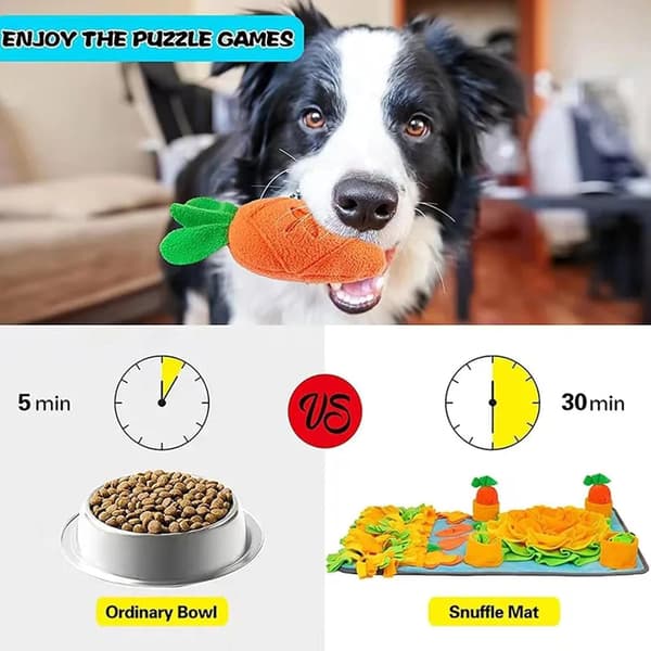 Snusemåtte til hunde, Snufflemåtte til hund, Interaktive naturlige fouragerende hundepuslespilslegetøj