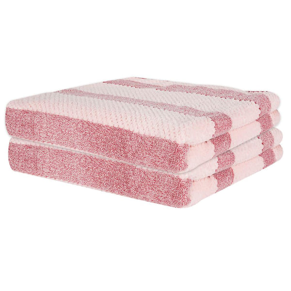 2 stk. Vaffelvevd Mikrofiber Håndkle - Luksuriøst Mykt, Hurtigtørkende Håndkle Badehåndkle, Blå red