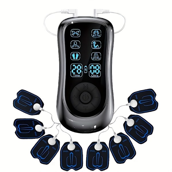 Ny uppladdningsbar Tens-enhet muskel stimulator smärtlindring EMS elektrisk puls impuls mini helkroppsmassager med 6 massagelägen för män och kvinnor