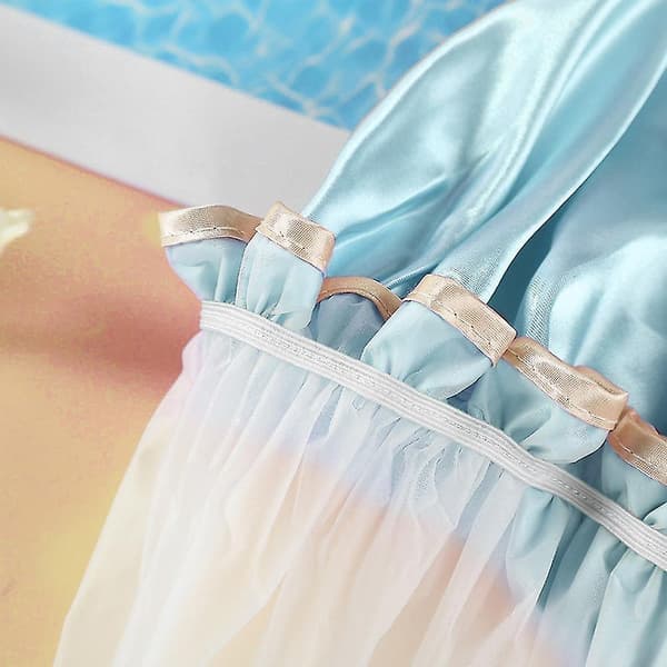 Brusehætte til kvinder foret brusehætte maskinvaskbar gave blue
