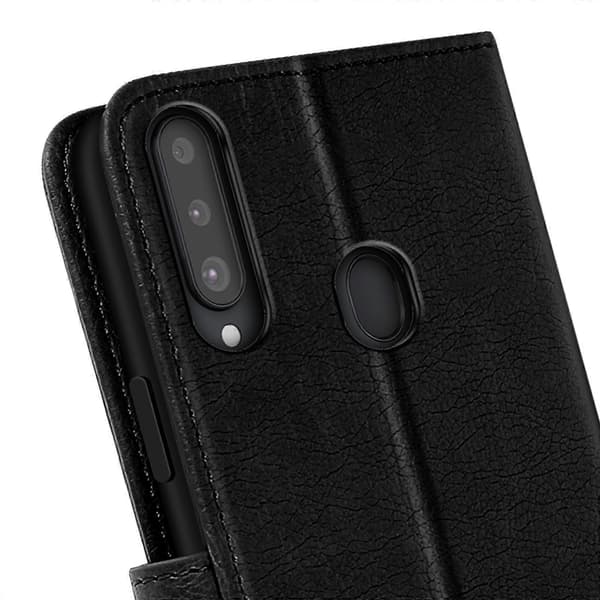 Etui til Galaxy A20s Clamshell Wallet og Videoholder, Sort