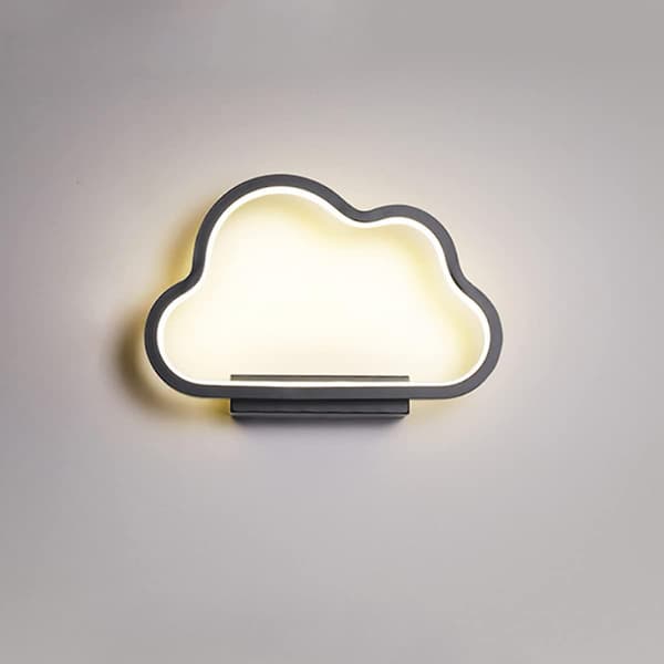 20w LED Indendørs Væglampe, skyform, trefarvet dæmpbar, Ra85 (sort)