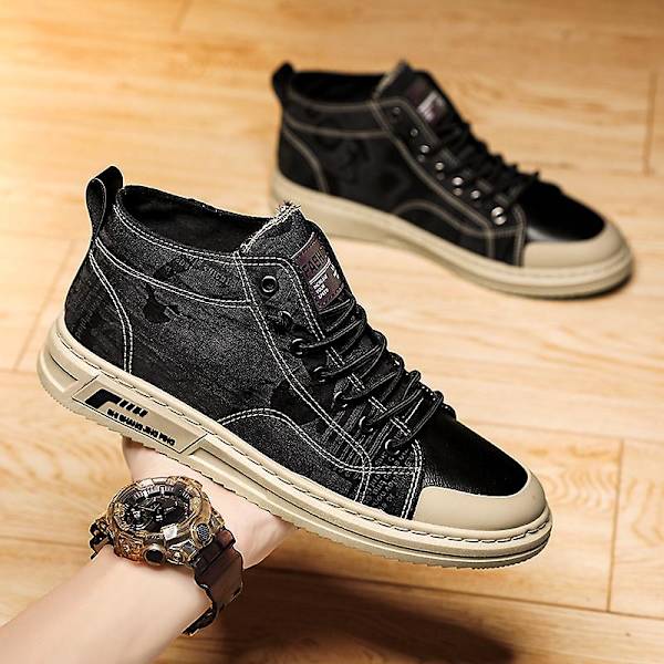 Herre Casual Sko Komfortable Flade Moderne Skridsikre Udendørssko 1Gbh087 Black EU 44