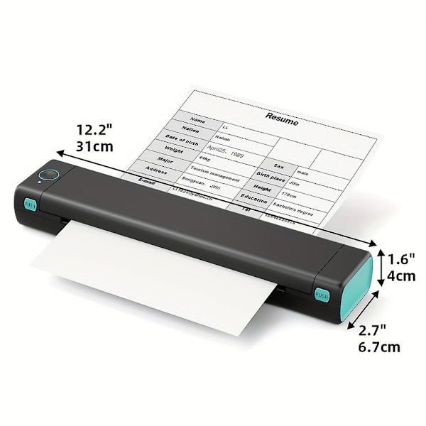 M08f Bærbar Printer, Let og Kompakt Termisk Mobilprinter