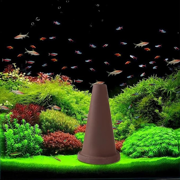 Avelskon, akvariedekoration,Angelfish Avel Skiffer Keramik Lera Cone - Akvarium inredning