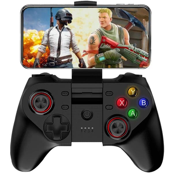 Opgraderet Mobil Spilcontroller, Trådløs Bluetooth Gamepad Joystick Multimedie Spilcontroller