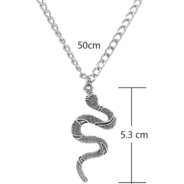 Rtro Argent Serpent Pendentif Collier Serpent Pendentif Collier Chane Rglable Collier Pour Femmes Et Filles (1 Couche Collier)