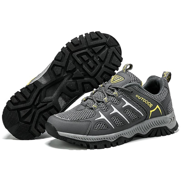 Herre Dame Tursko Lav Ankel Sneakers For Utendørs Stier Trekking Gåing 3Ds2101 Gray EU 43