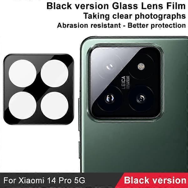 IMAK Bakre Kameralins Glasskyddsfilm Svart Version For Xiaomi 14 Pro 5G