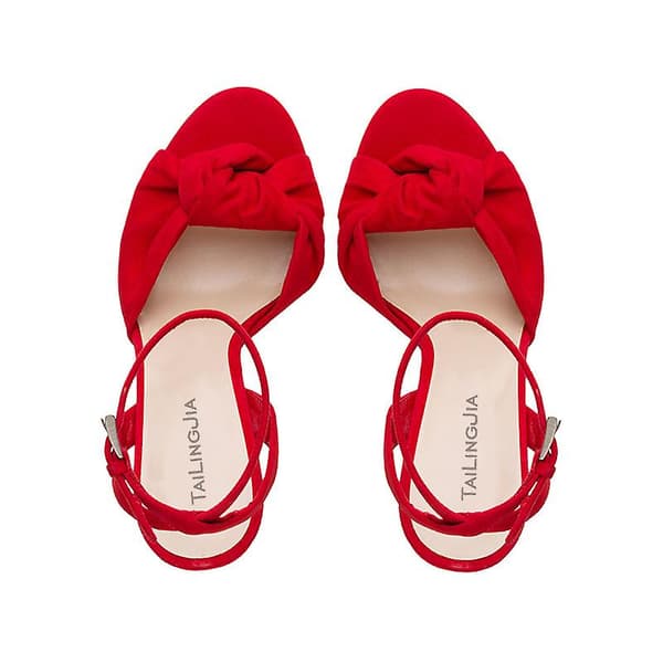 Kvinnors Karrie High Stiletto Pump Heeled Sandals Red 38