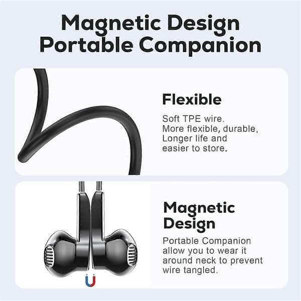 USB C Hodetelefoner Magnetiske Kablede Ørepropper med Mikrofon