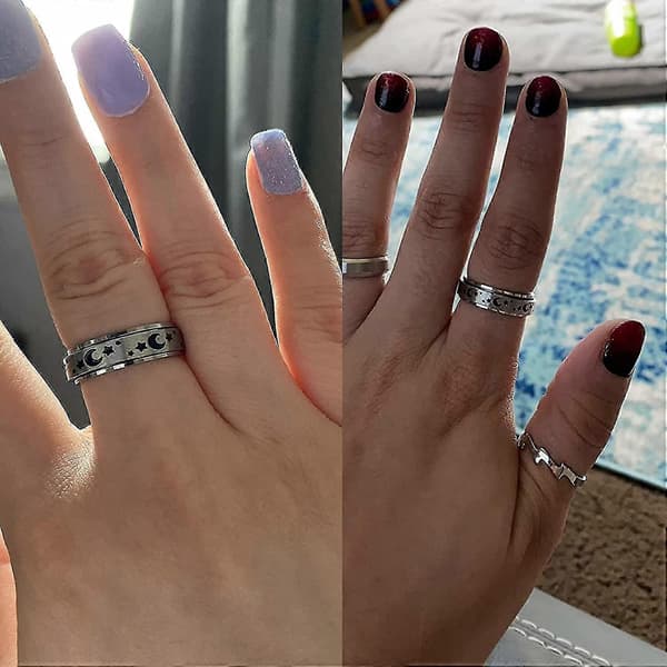Angstring til kvinder - Spinnerring til angstlindring - Stressring - Anti-angstringe til kvinder