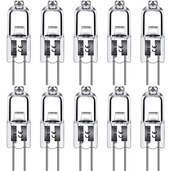 G4 halogenlampor 20W 12V - Varmvitt 20W 10pcs