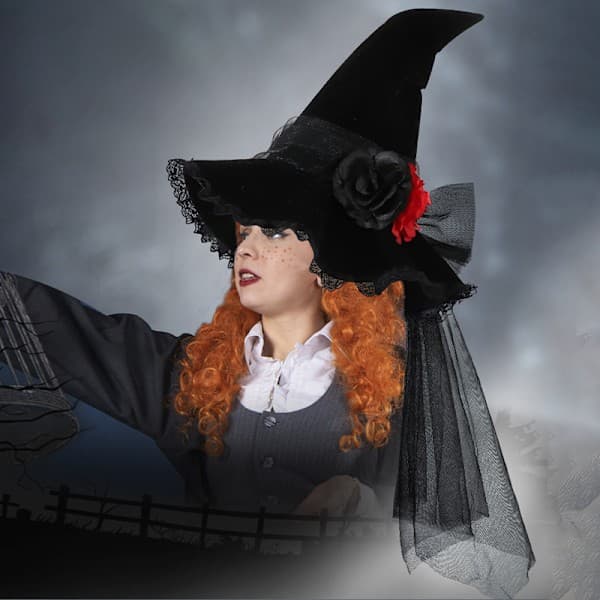 Halloween-hat til kvinder Heksehat Heksehatte til kvinder
