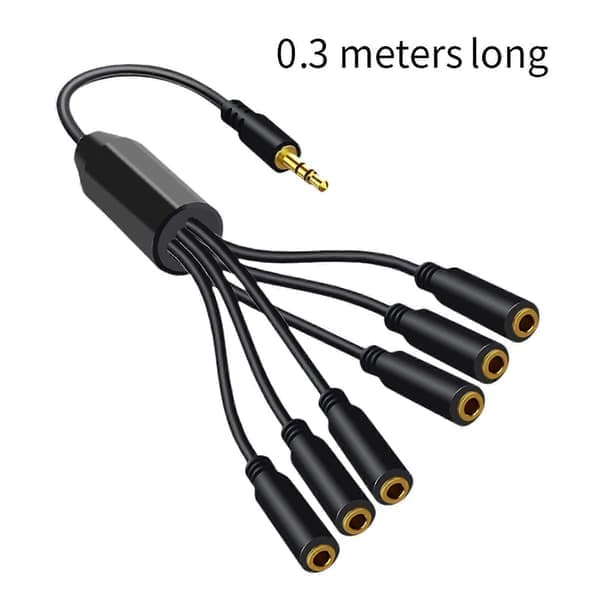 x 3,5 mm lydforlængerkabel sort 3,5 mm TRS han til