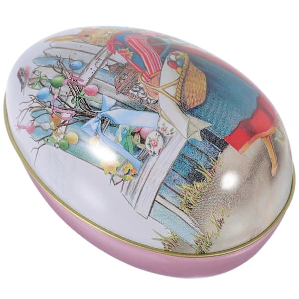 Tinplate Storage Box for Easter, Candy Container, Easter Candy Box, Decoration (L)