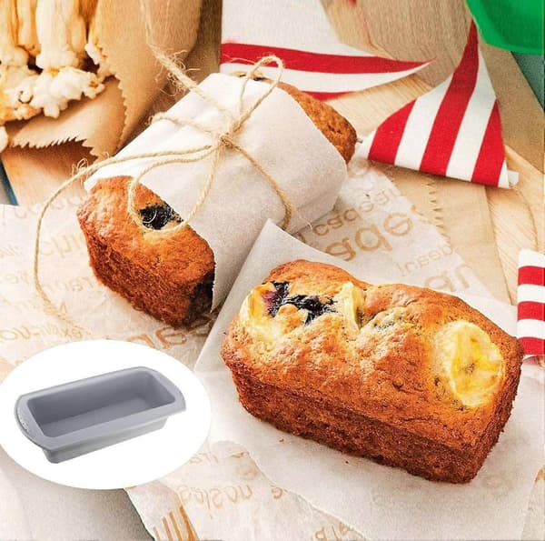 2 stk. silikone bageform til brød, non-stick form til brød, silikone kageforme til bagning