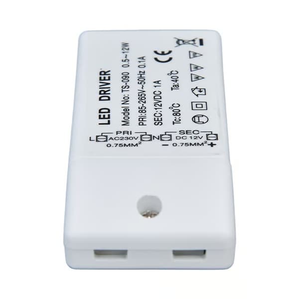 LED Driver 12W 12V DC 1A Strømforsyning LED Lampe Konstant Strøm Driver Strøm AC 85-265V
