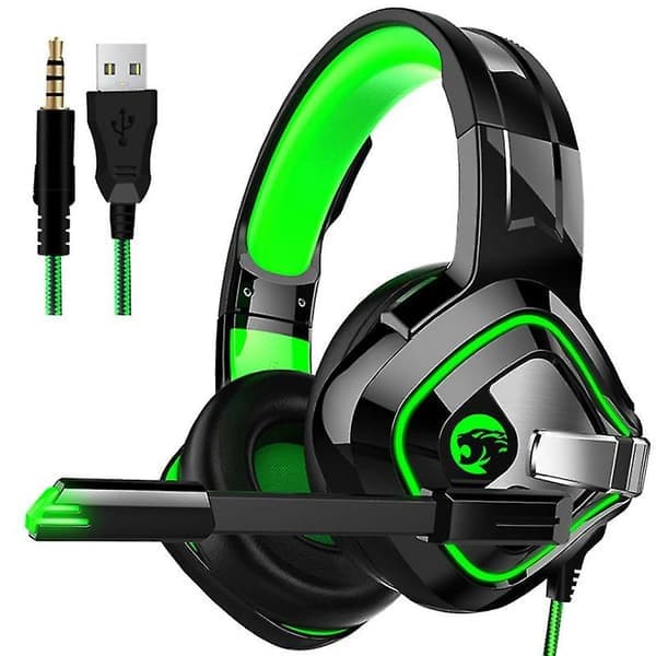 3,5 mm gaming-hovedtelefoner til pc, bærbare computere, PS4 ()