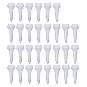 30 stk sopphode korte golf-tees ballstativ profesjonelle hvite plastgolf-tees golftilbehør for driving range White