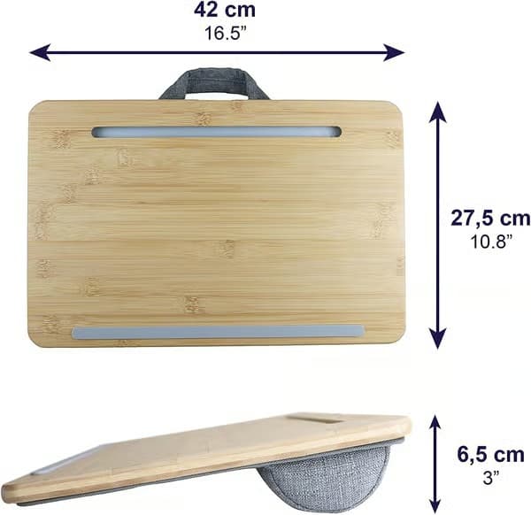 Laptopbakke med pude, laptop knæpude, tablet seng, B