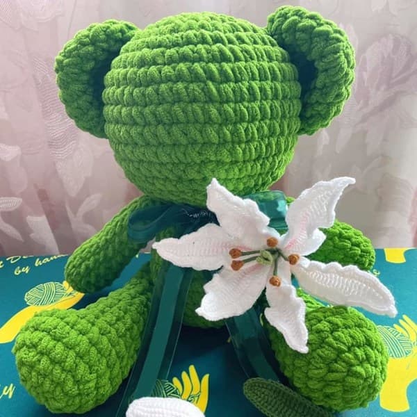Garn 4x Garn til Hækling, Blødt Chunky Garn til Garnprojekter Yellow green