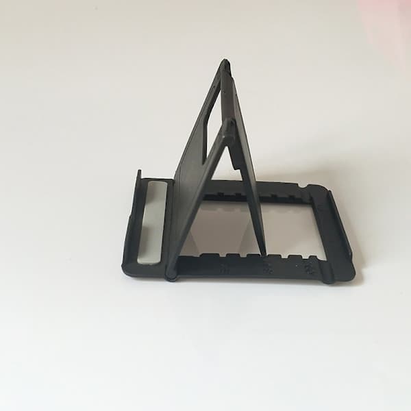 Universelt sammenleggbart plaststativ for telefon og nettbrett black
