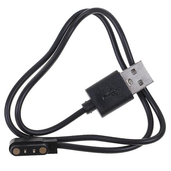 Magnetisk 2-bens 4 mm afstand håndledsopladerkabel til smartwatch SORT