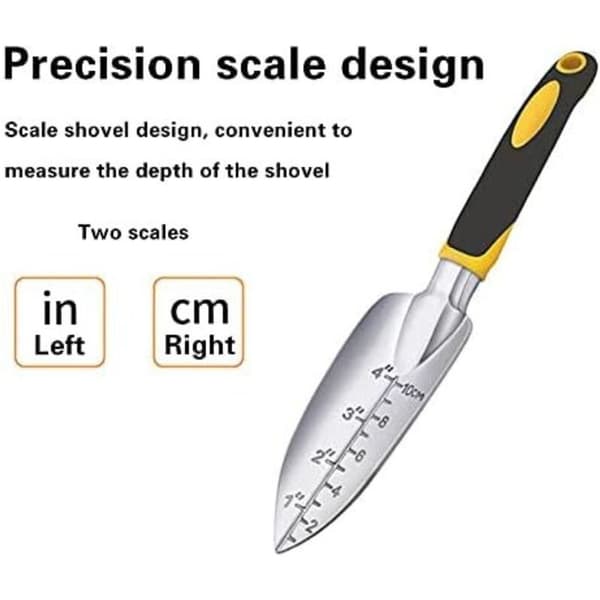 30x5,5 cm rustfri stålhagespade for planting, omplanting, luking og flytting