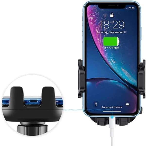 Mobiltelefonholder til bil Smartphoneholder Bil sort