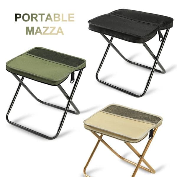 Foldable Backpack Chair Portable Folding Chair With Carry Bag Black S