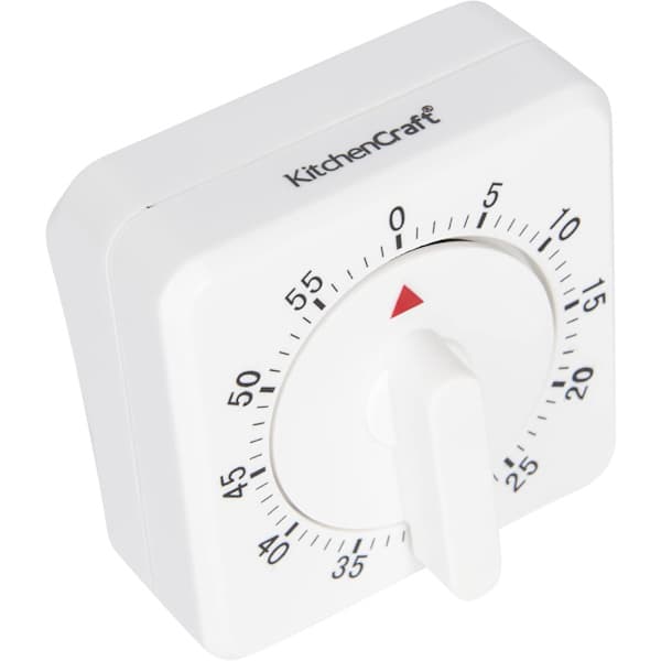 1 stk kjøkkentimer, 60 minutter, hvit 1pc