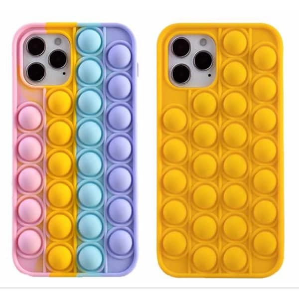 iPhone 12 / iPhone 12 Pro Skal - Pop it Fidget Bubblor rosa/gul/blå/lila
