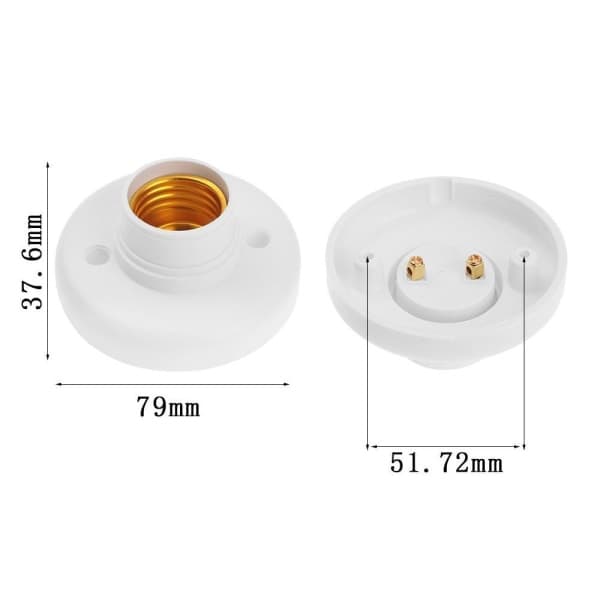 E14 Lampeholder Fatning white