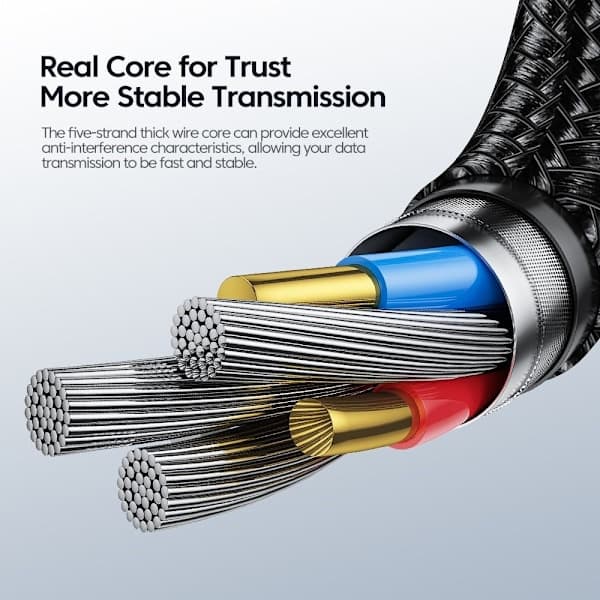 Mobiilidatakaapeli Latauskaapeli Black 0.25m